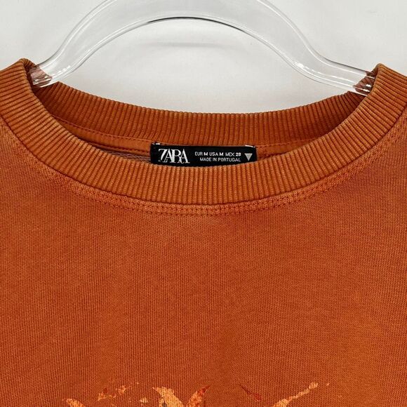 ZARA Women’s Cropped Metallica Sweatshirt Med Graphic Grunge Y2K Distressed NWT - Picture 5 of 15